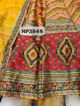 Yellow diamonte silk gown