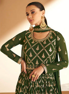 Janisha - mehendi green anarkali