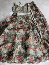 Boutique collection - olive green floral Lehenga
