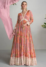 Scarlet - pink chinon anarkali