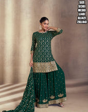 Chinnon embroidered dark green trouser set