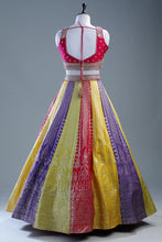 Boutique collection - multicolour silk panel Lehenga readymade
