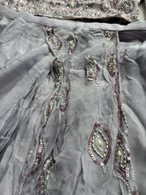 Lilac lehenga saree