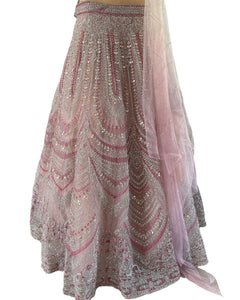 Boutique collection - pink glamour Lehenga Indo western style (one off piece)