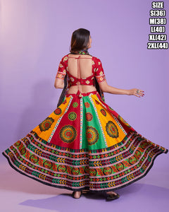 The vibrant collection - red pure cotton readymade with hand block print