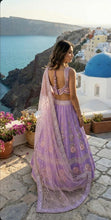 Lilac bloom embroidered Lehenga
