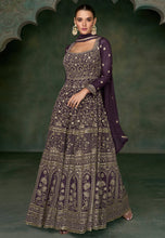 Janisha readymade - purple georgette anarkali