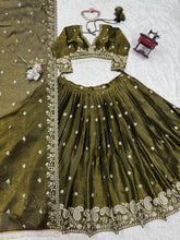 Mehendi Green jimmy choo lehenga (skirt stitched)