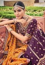 Wine viscose Lehenga with bandhej dupatta