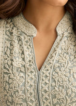 Mist grey palazzo suit