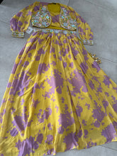 Boutique collection - indo western yellow and lavender short jacket style