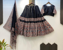Black mirror work embroidered Chaniya Choli