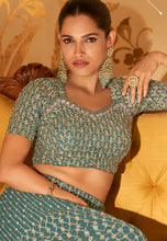 Bottle green palazzo outfit