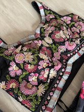 Black chinon crush silk readymade Lehenga