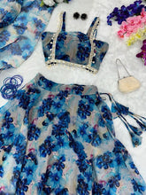 Carnation blue readymade Lehenga