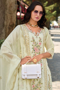 Pastel organza salwaar suit - gurudwara wedding