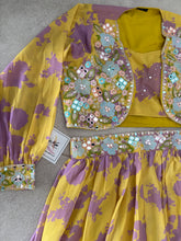 Boutique collection - indo western yellow and lavender short jacket style