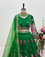 Green floral Lehenga