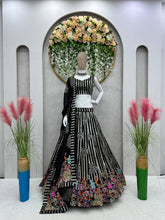 Black, silver sequins and multi florals