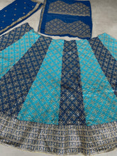 Arna collection - blue panelled georgette Lehenga