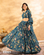 Printed chinon Lehenga readymade (plus sizes too)