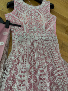 Baby pink anarkali