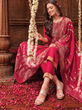 Viscose salwaar kameez with jacquard dupatta - readymade