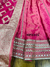 Niks collection - pink shimmer tissue anarkali (plus size option)