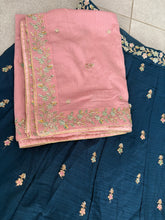 Navy blue and pink Lehenga