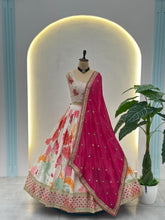 Floral white lehenga (plus size available 5XL)