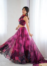 Magenta floral readymade lightweight Lehenga