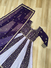 Two coloured panelled anarkali