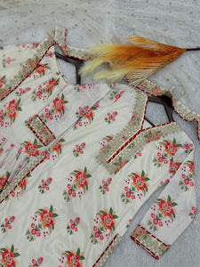 Off white floral sharara set