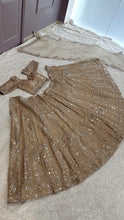 Champagne gold silk Lehenga