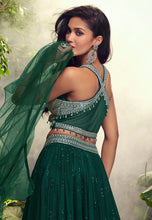 Bottle green readymade Lehenga