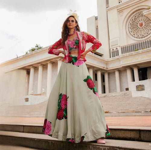 Boutique collection - fusion style Lehenga with jacket