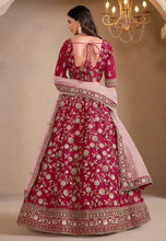 Magenta art silk Lehenga