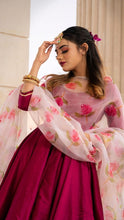 Magenta lily gown (plus size options up to 64 inches bust)
