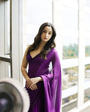 Alia Bhatt inspired chiffon dark shade saree (8 colours available)