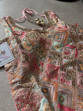 Baby pink embroidered suit with trending farshi salwaar