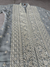 Mist grey palazzo suit