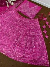 Barbie pink sequinned Lehenga