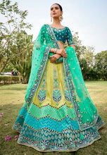 Serenity vol 4 - Light green jacquard silk Lehenga