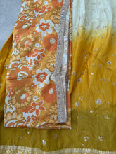 Ivory and mustard silk anarkali