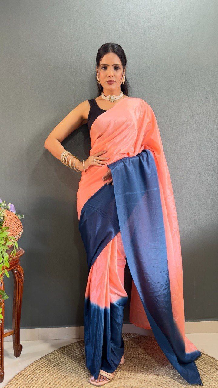 One minute chinon saree