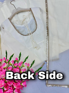 Simple white anarkali gown