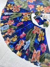 Tabby silk blue organza printed Lehenga