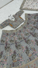 Elegant grey embroidered lehenga