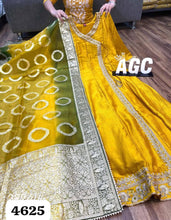 AGC Collection - mustard chinon silk angrakha (plus size too)