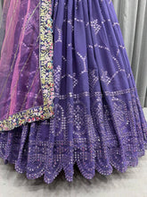 Purple sequins Lehenga